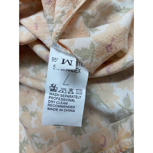 Hazel and Outlet Skirt Womens Medium Gold Red Floral Tiered Mini Ruffle - Picture 4 of 4